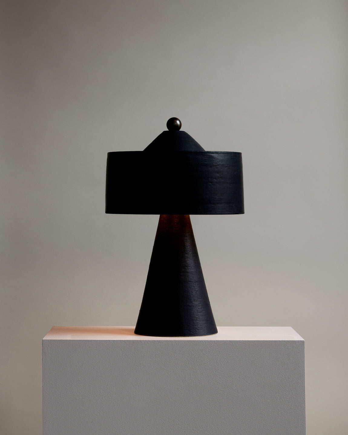 Helena Table Lamp // Anthracite / Patina Brass // Photo by William Jess Laird